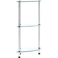 Vidaxl 3-tier Shelf Transparent 30X30X67 Cm Tempered Glass