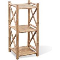 Vidaxl 3-tier Square Bamboo Shelf, Brown