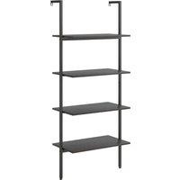 Vidaxl 4-tier Leaning Shelf Black 64X35X152.5 Cm, Black