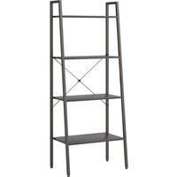 Vidaxl 4-tier Standing Shelf Black 56X35X140 Cm, Black
