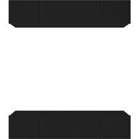 Vidaxl 4X Tv Cabinets Living Room Furniture Sideboard Entertainment Centre Tv Console Media Unit Hifi Stereo Cabinet Black Engineered Wood, Black