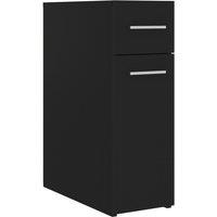 Vidaxl Apothecary Cabinet Black 20X45.5X60 Cm Engineered Wood, Black