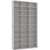 Vidaxl Cd Cabinet Concrete Grey 102X16X177.5 Cm Engineered Wood, Grey