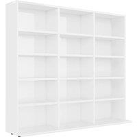 Vidaxl Cd Cabinet High Gloss White 102X23X89.5 Cm Engineered Wood, White