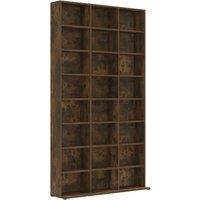Vidaxl Cd Cabinet Smoked Oak 102X23X177.5 Cm Engineered Wood, Brown
