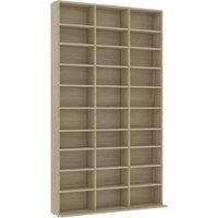 Vidaxl Cd Cabinet Sonoma Oak 102X16X177.5 Cm Engineered Wood, Brown