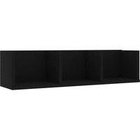 Vidaxl Cd Wall Shelf Black 75X18X18 Cm Engineered Wood, Black