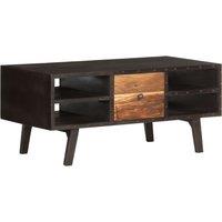 Vidaxl Coffee Table 100X50X45 Cm Solid Reclaimed Wood, Black
