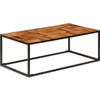 Vidaxl Coffee Table 110X60X40 Cm Solid Acacia Wood And Steel, Brown