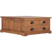 Vidaxl Coffee Table 68X68X30 Cm Solid Teak Wood, Brown