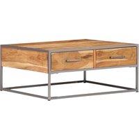 Vidaxl Coffee Table 75X75X35 Cm Solid Acacia Wood, Brown