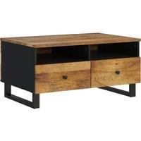 Vidaxl Coffee Table 80X54X40 Cm Solid Wood Mango&engineered Wood, Brown