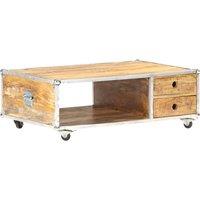 Vidaxl Coffee Table 89X59X33 Cm Solid Rough Mango Wood, Brown