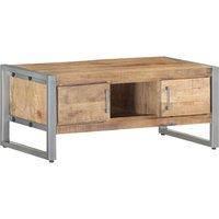 Vidaxl Coffee Table 95X50X40 Cm Rough Mango Wood, White
