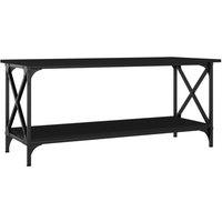 Vidaxl Coffee Table Black 100X45X45 Cm Engineered Wood And Iron, Black