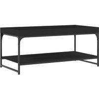 Vidaxl Coffee Table Black 100X49X45 Cm Engineered Wood, Black