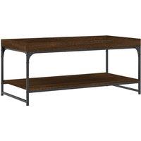 Vidaxl Coffee Table Brown Oak 100X49X45 Cm Engineered Wood