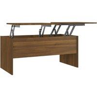 Vidaxl Coffee Table Brown Oak 102X50.5X46.5 Cm Engineered Wood, Brown