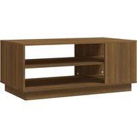 Vidaxl Coffee Table Brown Oak 102X55X43 Cm Engineered Wood, Brown