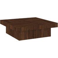 Vidaxl Coffee Table Brown Oak 90X90X28 Cm Engineered Wood, Brown