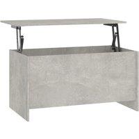 Vidaxl Coffee Table Concrete Grey 102X55.5X52.5 Cm Engineered Wood, Grey