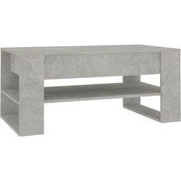 Vidaxl Coffee Table Concrete Grey 102X55X45 Cm Engineered Wood, Grey