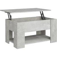 Vidaxl Coffee Table Concrete Grey 79X49X41 Cm Engineered Wood, Grey