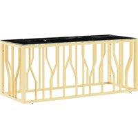 Vidaxl Coffee Table Gold 110X45X45 Cm Stainless Steel And Glass, Gold