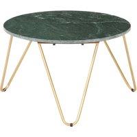 Vidaxl Coffee Table Green 65X65X42 Cm Real Stone With Marble Texture, Green