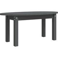 Vidaxl Coffee Table Grey 80X40X35 Cm Solid Wood Pine, Grey