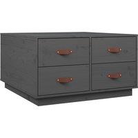 Vidaxl Coffee Table Grey 80X80X45 Cm Solid Wood Pine, Grey