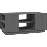 Vidaxl Coffee Table Grey 90X49X40.5 Cm Solid Wood Pine, Grey