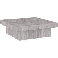 Vidaxl Coffee Table Grey Sonoma 90X90X28 Cm Engineered Wood, Grey