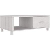 Vidaxl Coffee Table Hamar White 100X55X35 Cm Solid Wood Pine, White