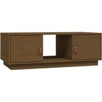 Vidaxl Coffee Table Honey Brown 100X50X35 Cm Solid Wood Pine, Brown