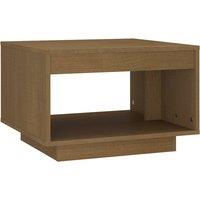 Vidaxl Coffee Table Honey Brown 50X50X33.5 Cm Solid Pinewood, Brown