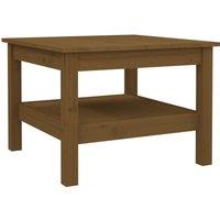 Vidaxl Coffee Table Honey Brown 55X55X40 Cm Solid Wood Pine, Brown