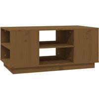 Vidaxl Coffee Table Honey Brown 90X49X40.5 Cm Solid Wood Pine, Brown