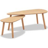 Vidaxl Coffee Table Set 2 Pieces Solid Pinewood Brown, Brown