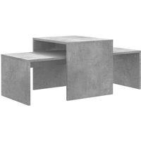 Vidaxl Coffee Table Set Concrete Grey 100X48X40 Cm Engineered Wood, Grey