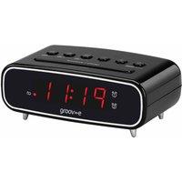 Groov-e Rise Alarm Clock With Fm Radio, Black