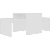 Vidaxl Coffee Table Set White 100X48X40 Cm Engineered Wood, White