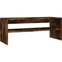 Vidaxl Coffee Table Smoked Oak 100X40X40 Cm Engineered Wood, Brown