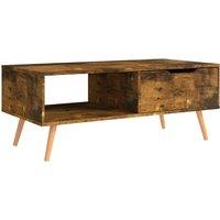 Vidaxl Coffee Table Smoked Oak 100X49.5X43 Cm Engineered Wood, Brown