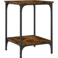 Vidaxl Coffee Table Smoked Oak 40X40X55 Cm Engineered Wood, Brown