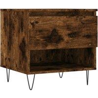 Vidaxl Coffee Table Smoked Oak 50X46X50 Cm Engineered Wood, Brown