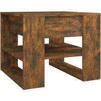 Vidaxl Coffee Table Smoked Oak 55.5X55X45 Cm Engineered Wood, Brown