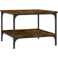 Vidaxl Coffee Table Smoked Oak 55X55X40 Cm Engineered Wood, Brown