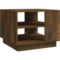 Vidaxl Coffee Table Smoked Oak 55X55X43 Cm Engineered Wood, Brown