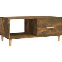 Vidaxl Coffee Table Smoked Oak 89 5X50X40 Cm Engineered Wood, Brown